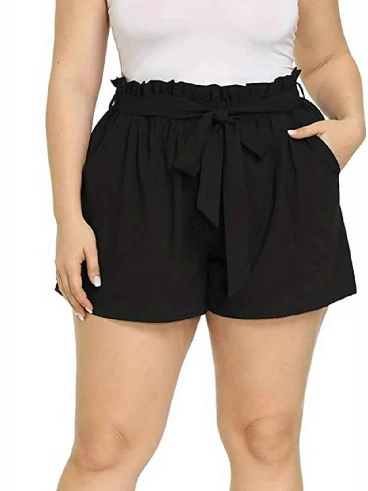 Summer Women's Plus Size Sports Style Tie Drawstring Fashion Design Sports Shorts