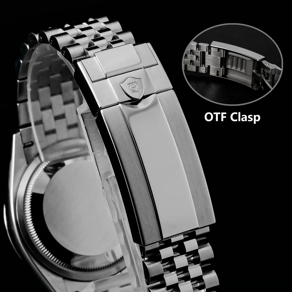 Eniton S1112G 38mm Man's Luxury Date Automatic Mechanical Watches Nh35 Movement Stone Dial Sapphire Crystal Adjustable Clasp