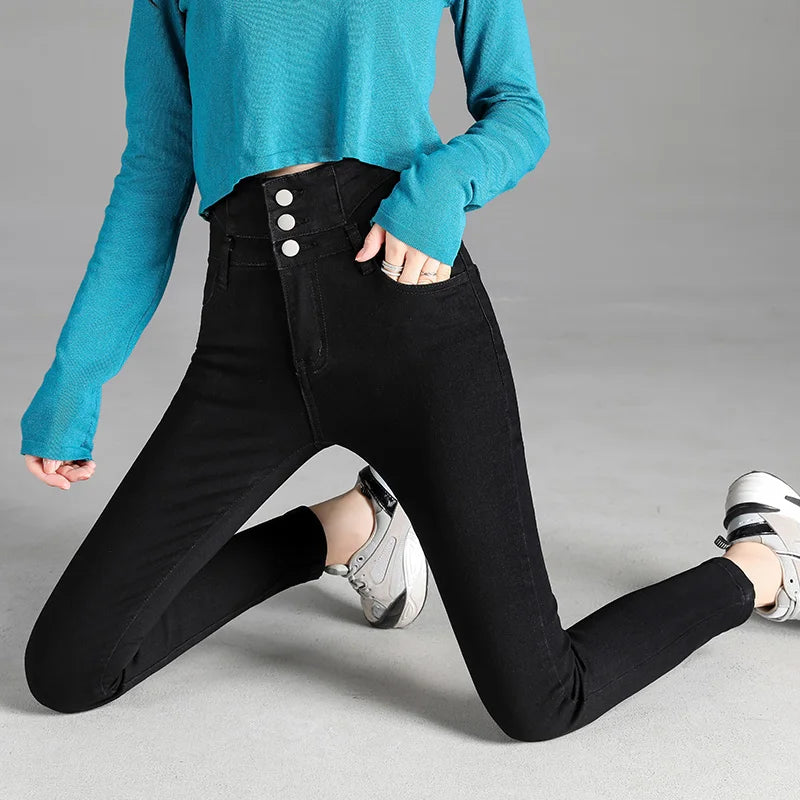 High-quality New Vintage High-waist Stretch Skinny Jeans,