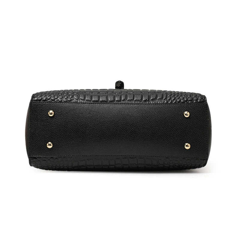 Aidrani 2026 New Style Large-Capacity Genuine Leather Women's Bag with Stone Pattern, Luxury High-End Sense Women's Handbag