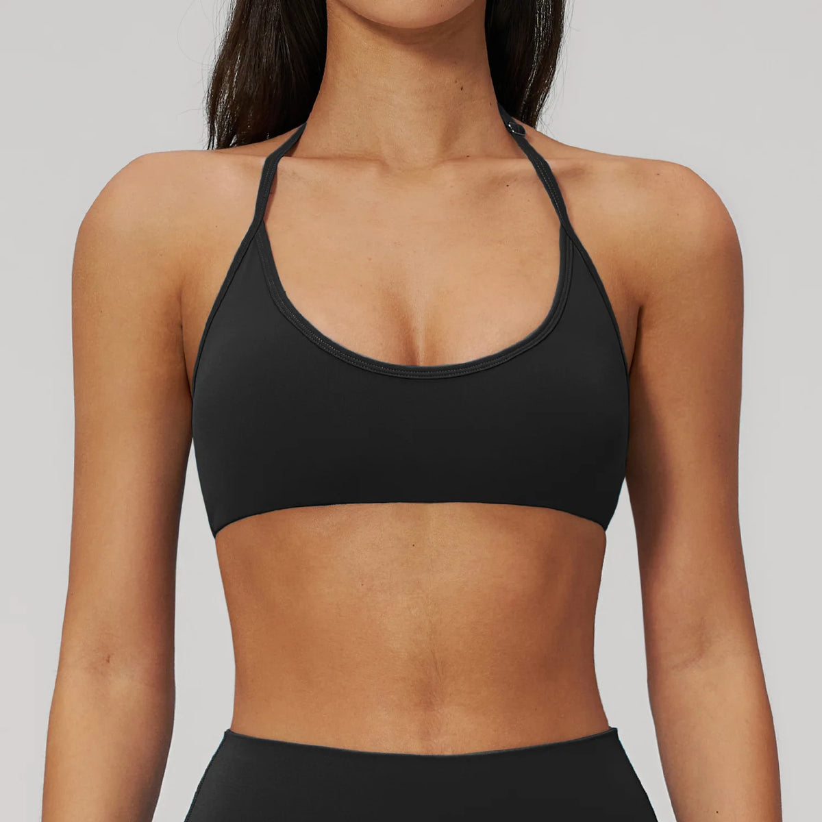 High Intensity Sports Bra Women Hanging Neck Top High Support Push-up Open Back Gym Wear Fitness Bra Yoga Bra Workout Underwear
