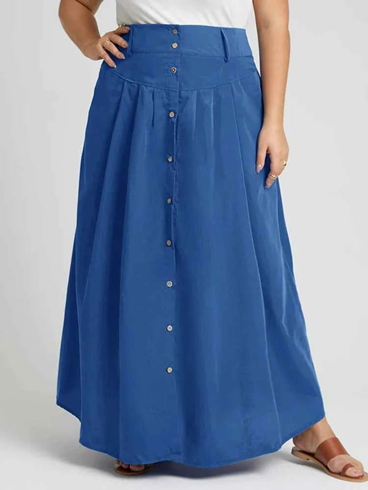 ZANZEA Cargo Skirts Elegant Women Evangelical Faldas Mujer Office Lady High Waist Saias Summer 2024 Casual Buttons Up Jupes