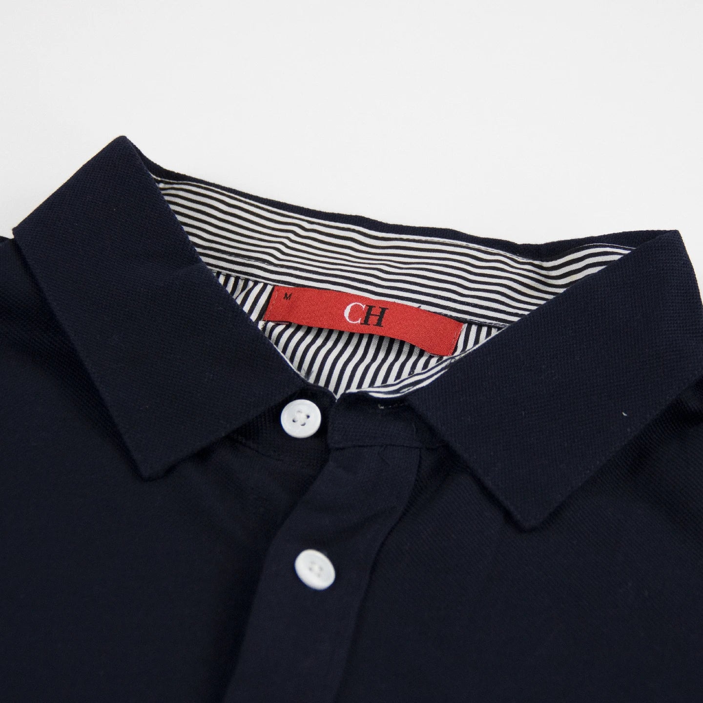 CH Solid Color Embroidered Long Sleeve Shirt Men Business Casual Button Down Collar Slim Fit Office Tops