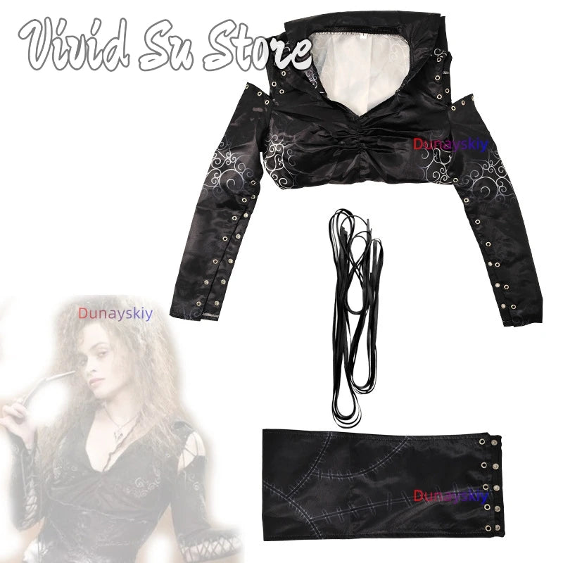 Bellatrix Anime Cos Lestrange Cosplay Costume Halloween Carnival Party Disguise Roleplay Suit Female Women disfraz de mujer