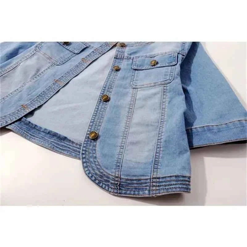 Women Denim Jacket 2024 New Spring Summer Short Coat Blue Jeans Jackets Casual Tops Loose Tops Lady Outerwear