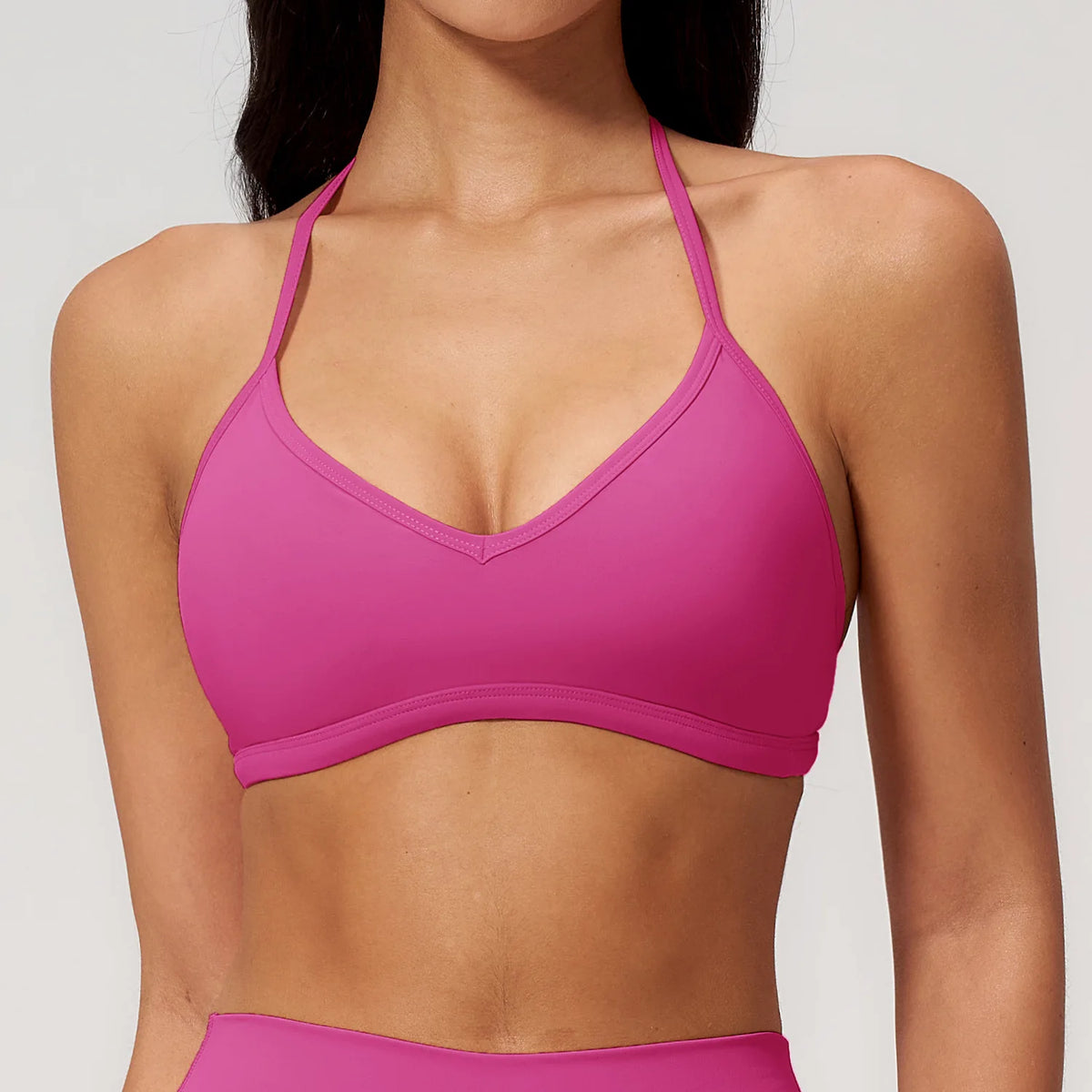 Women Yoga Bra Hanging Neck Sports Bra Gym Top Running Push Up Breathable Sports Underwear Women Fitness Bra Workout Top Women