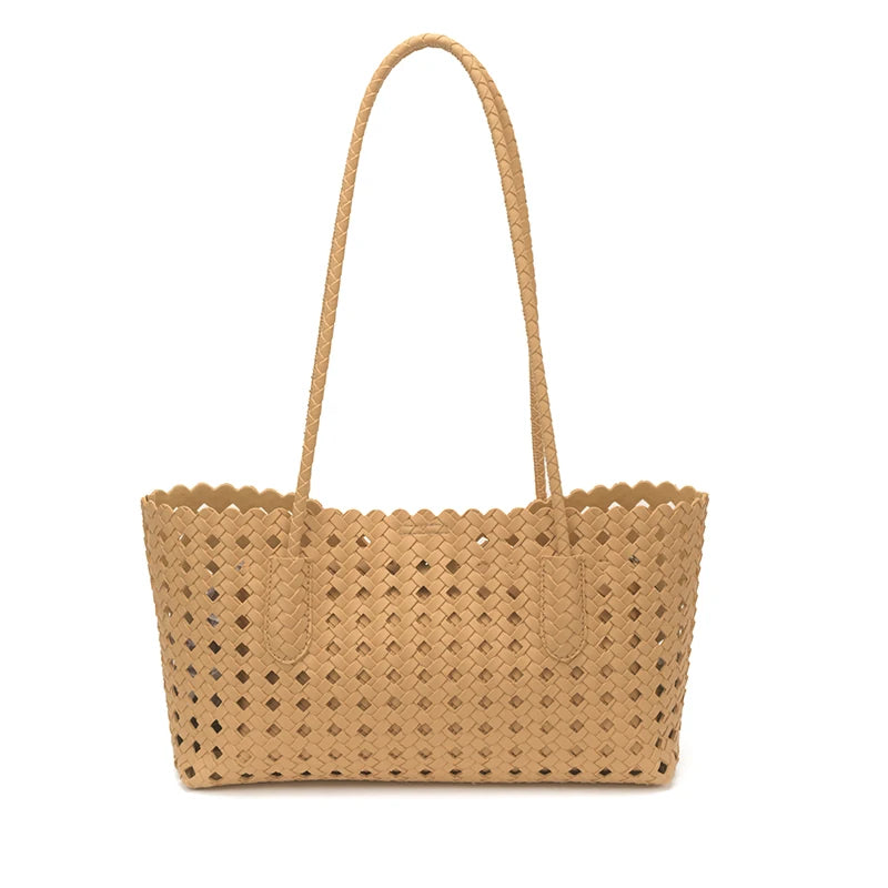Fashion woman shoulder bags for women 2026 brand luxury designer bag female totes purses ladies woven shoulder handbag summer