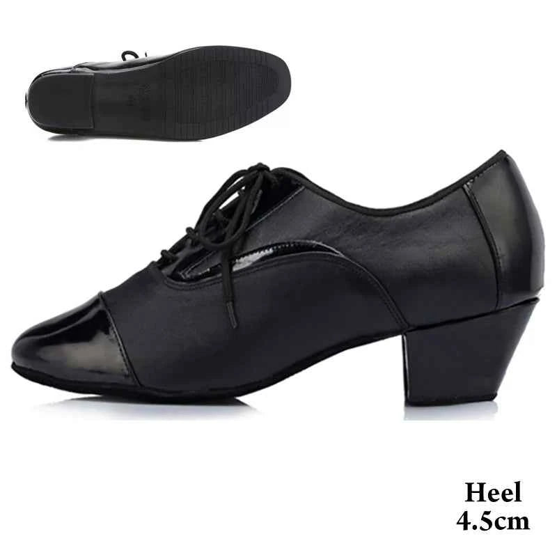 Men Latin Dance Shoes For Rumba Waltz Ballroom Party Salsa Tango Modern Dance Shoes Patent/Matte Leather Boy's Dance Sneaker