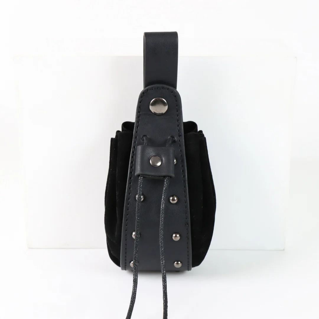 Renaissance Leather Belt Pouch Purse Viking Medieval Leather Bracers for Halloween Retro Medieval Festival Costume Cosplay