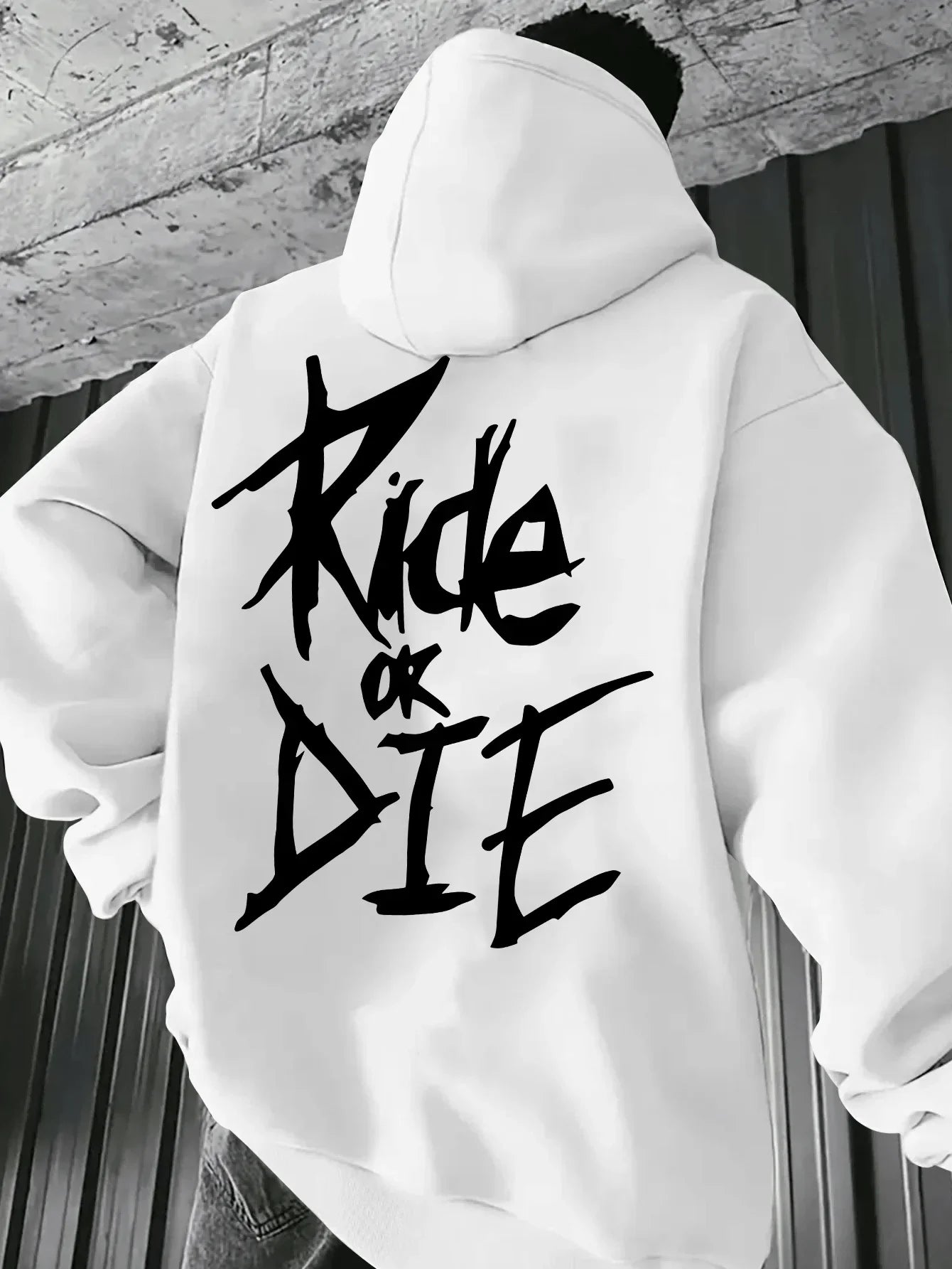 Autumn and winter men's hooded GIDE OR DIE printed fashionable sports hoodie hip-hop casual unisex clothing