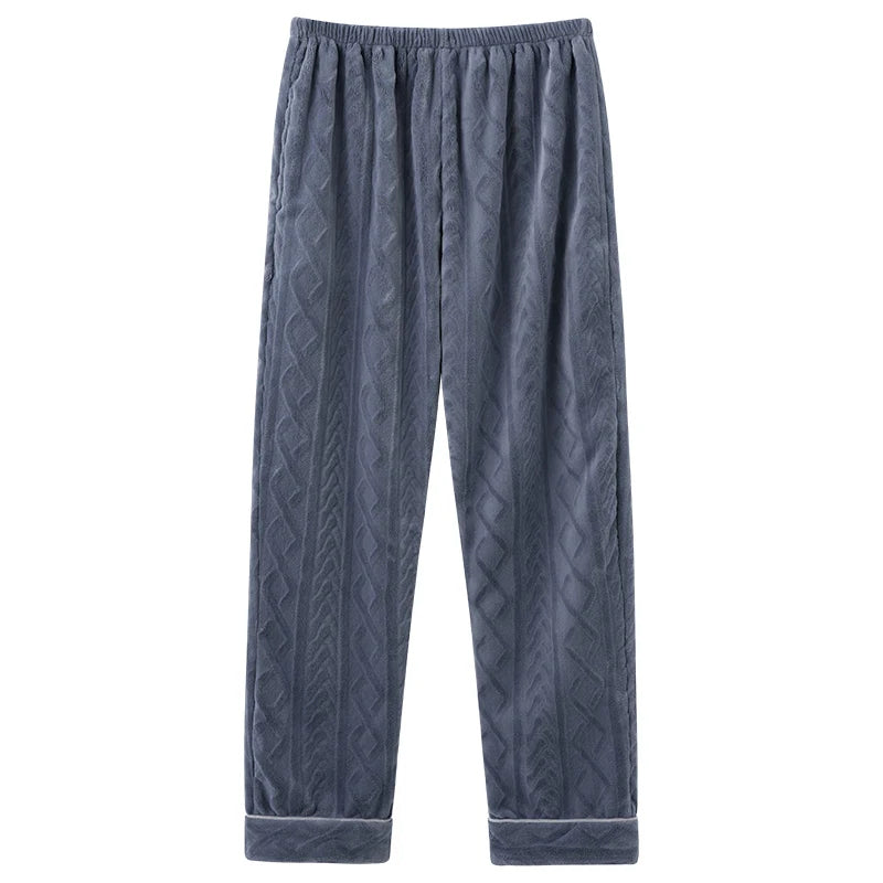 Thick Flannel Men's Plaid Trousers Big Yards Warm Sleep Pants Mens Pajamas Pants Bottoms Sleepwear Pajama for Men Pijama Hombre