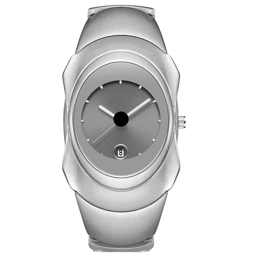 Hot Quartz Watch Mens Y2k Red Alien Style Green Creative Blade Design Special Fashion Unique Steel Men Watch Personalize AAA Clock