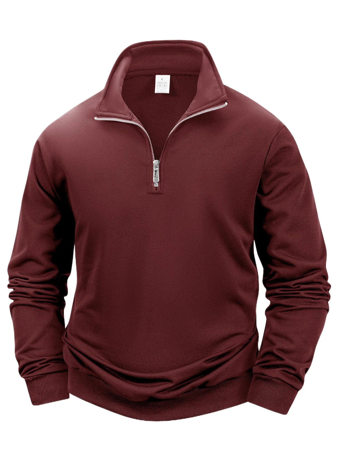 Autumn Men's Zipper Pullover Long Sleeve Sweater Men Warm Slim Casual Turtleneck Mock Neck Pullover Sweatshirts Tops