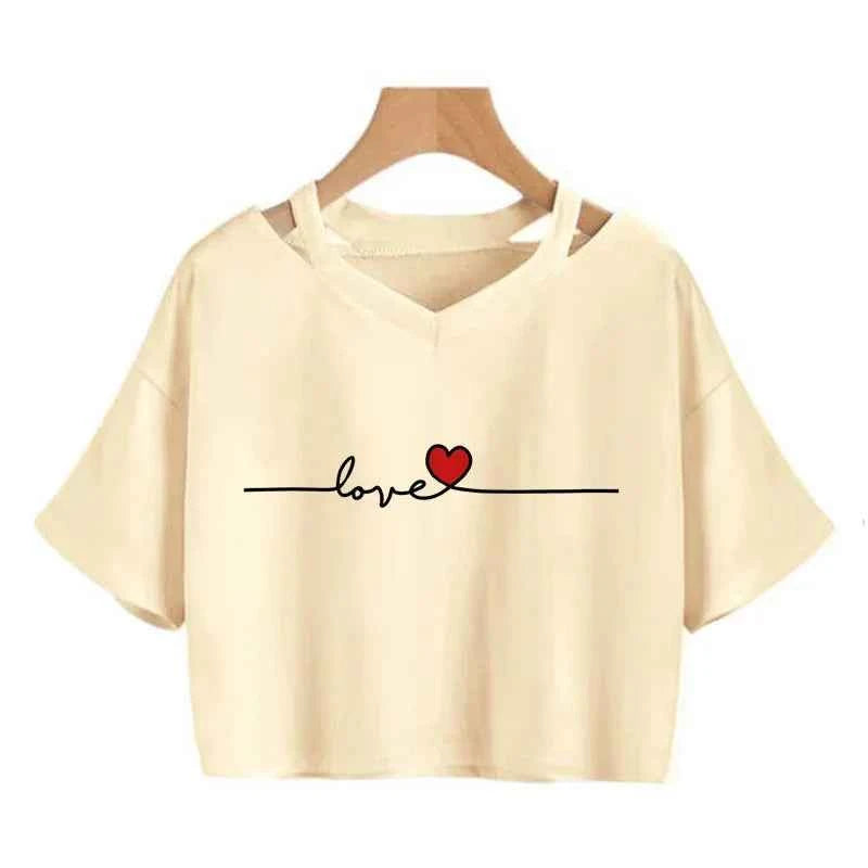 2000s Y2k Print Women Tee Shirt Harajuku Gothic Cropped Mange Tshirt Funny Graphic T-shirt Korean Style Casual Crop Tops Female
