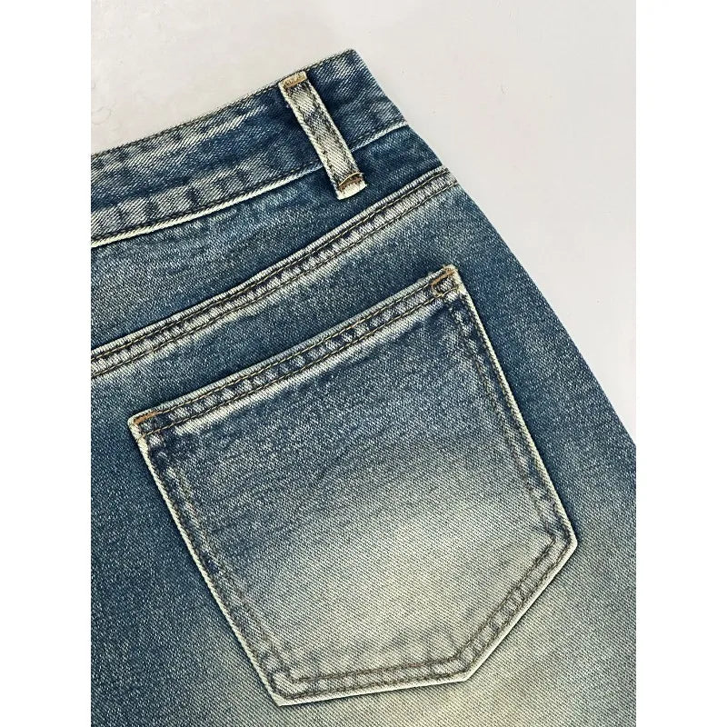 Shorts Female 2000s Jeans Women Jeans Denim Shorts Y2K Retro Slant Pocket Casual Wide Leg