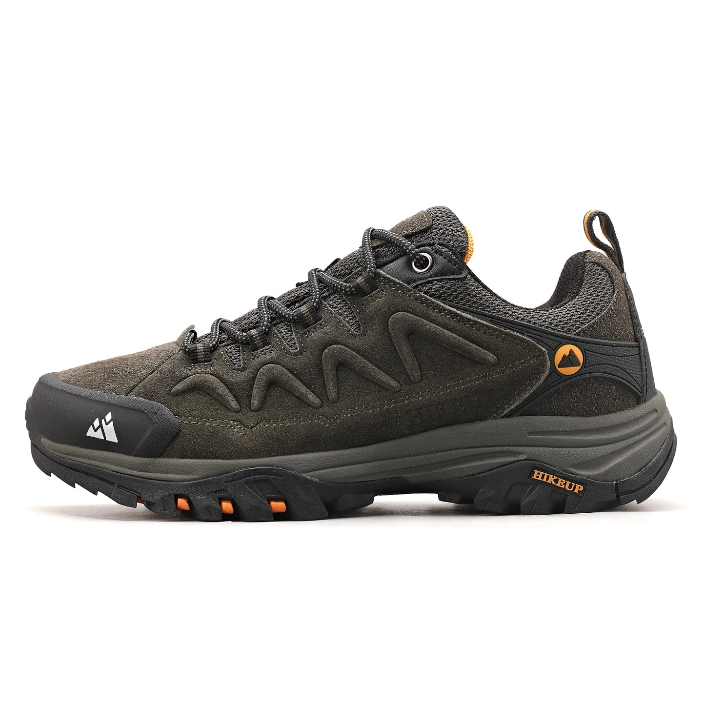 HIKEUP Leather Men Shoes for Men's Casual Shoes Fashion Waterproof Winter Luxury Designer Brand Work Boots Man Non-slip Sneakers