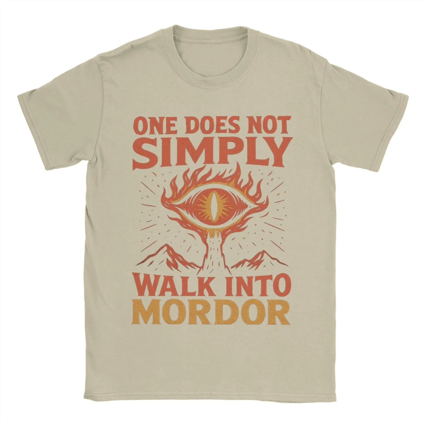 One Does Not Simply Walk Into Mordor Eye of Sauron L-Lords Of The R-Rings T-Shirts Men Pure Cotton Tees T Shirts 4XL Clothes