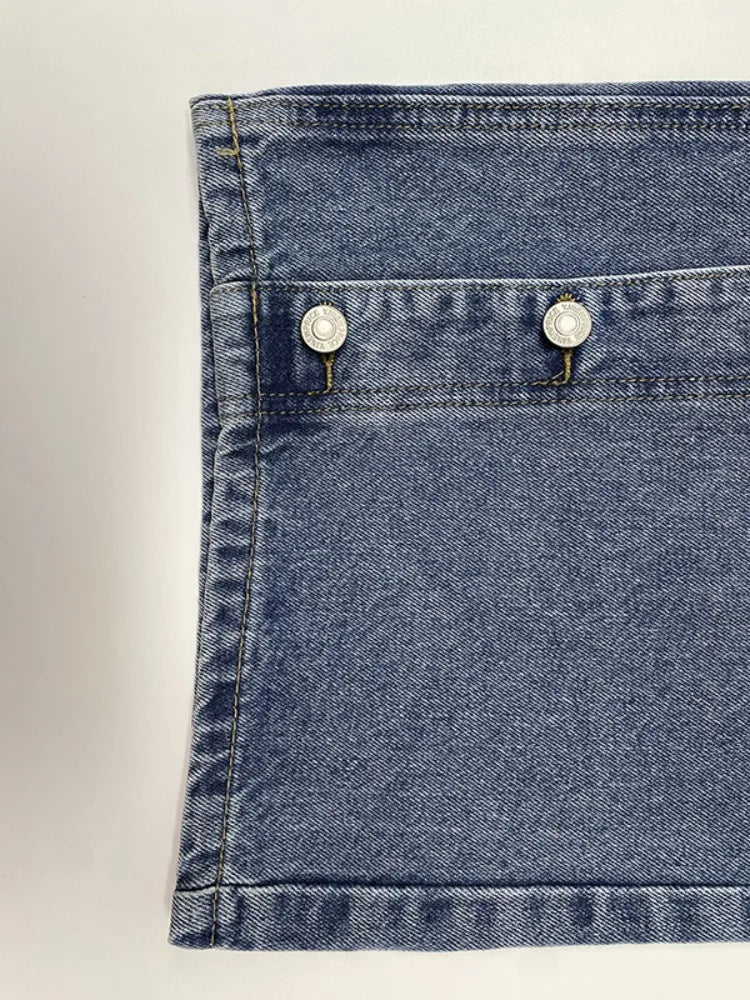 2026 New Women's Wide Leg Denim Pants Vintage Blue Washed Single-Breasted High Waist Retro Loose Jeans Casual Streetwear Bottoms