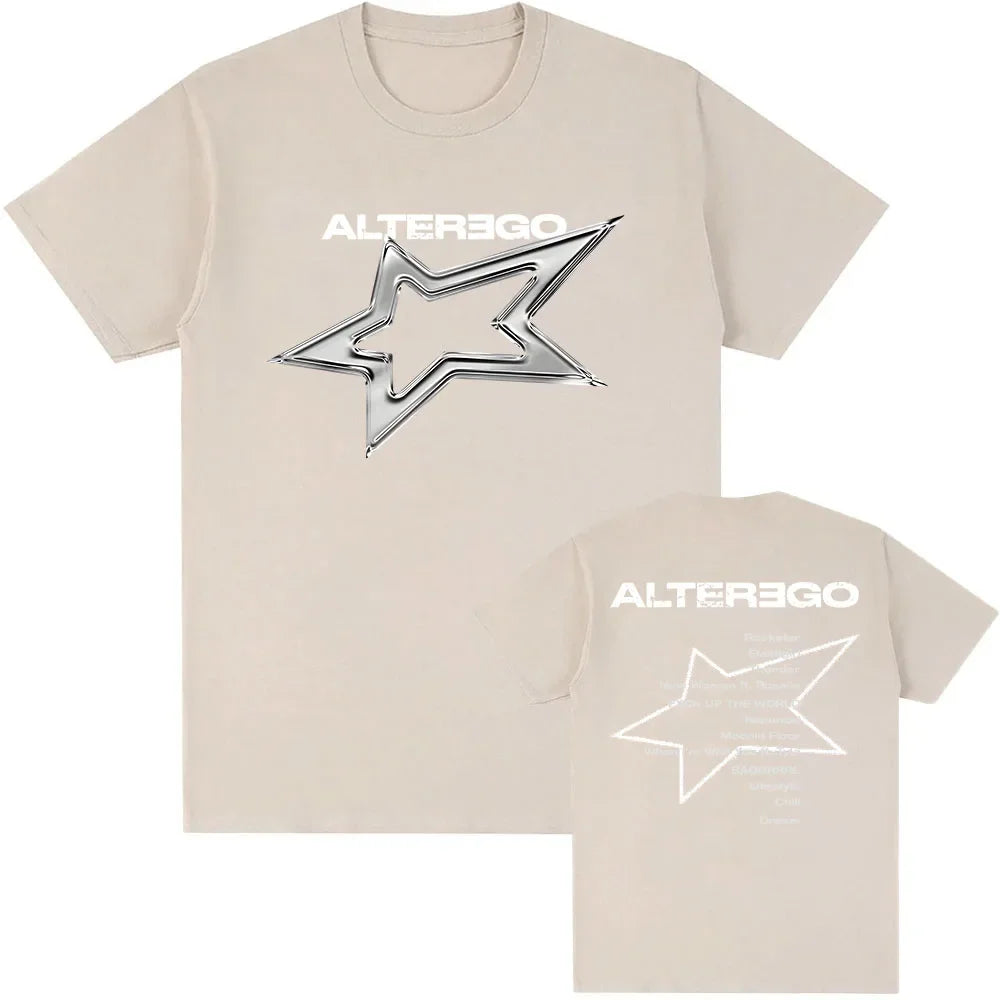 Koran Singer Album Alter Ego Graphic T-shirts LISA Fashion Hip Hop Streetwear Unisex