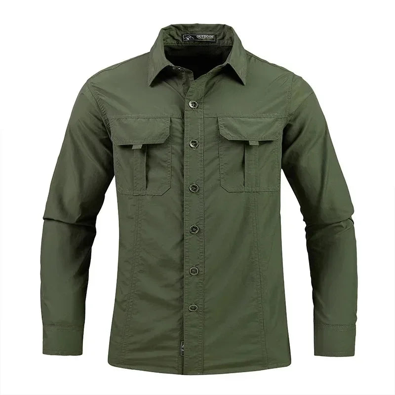 2025 spring summer New Men Lightweight Quick-Drying long sleeved shirts outdoor new men Breathable Sport Sunscreen Hiking Shirt