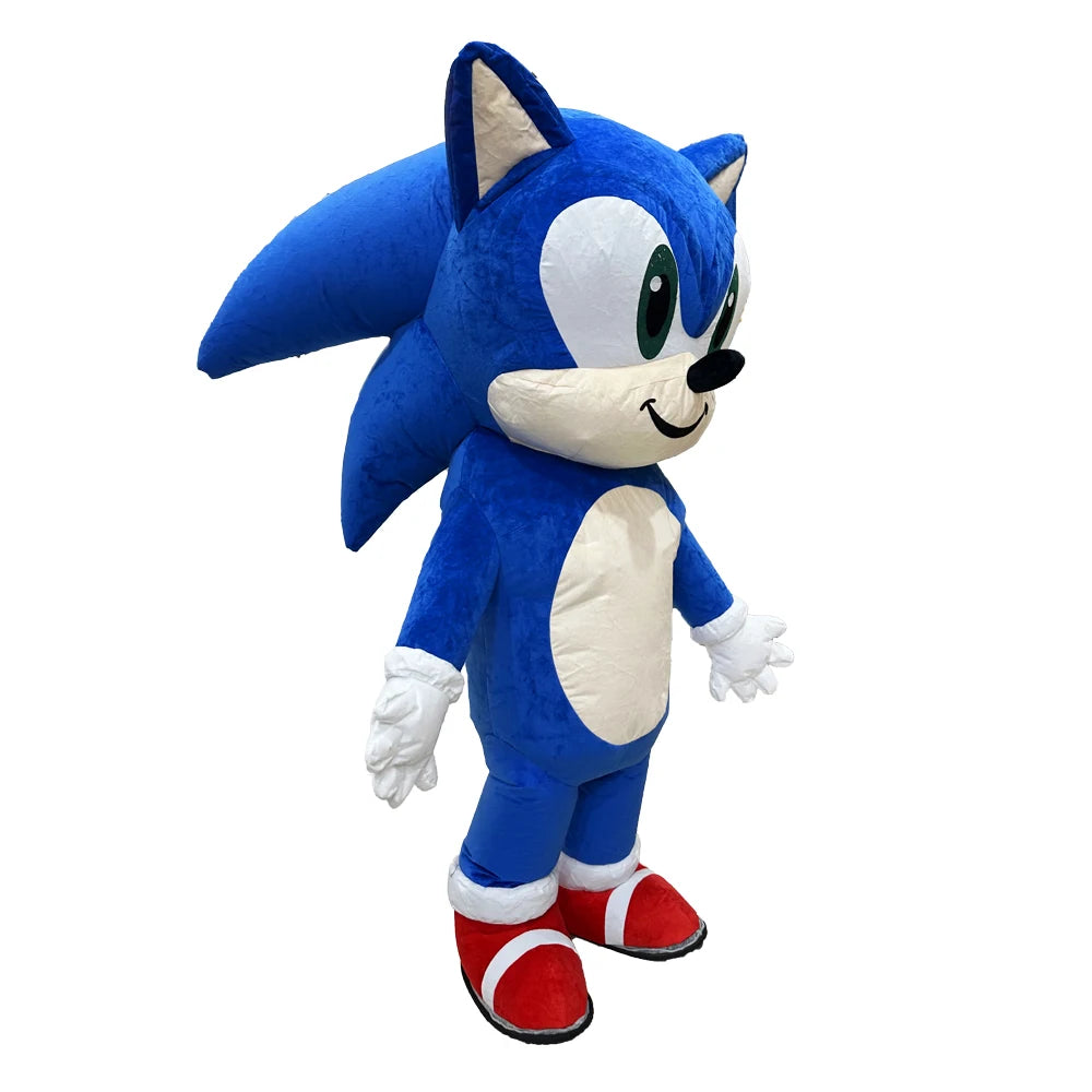 2M Cartoon Hedgehog Inflatable Costume Mascot Parade Adult Character Cosplay Animal Birthday Halloween Event Plush Set