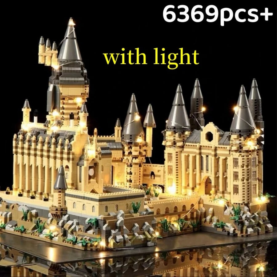 Magic Movie Castle School Micro Building Blocks Street View Architecture MOC Architecture Scenery Toy Christmas Birthday Gifts