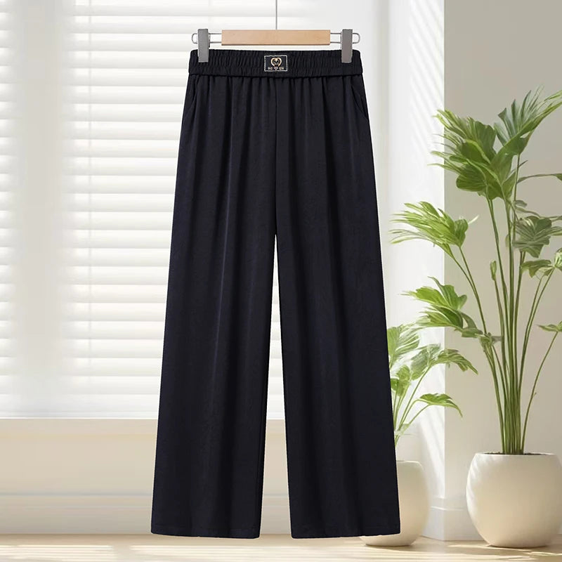 2026 Soft Cool Women's Casual Plus Size Elastic Waist Pants, High Quality Summer Pants, Women's Daily Sports Pants
