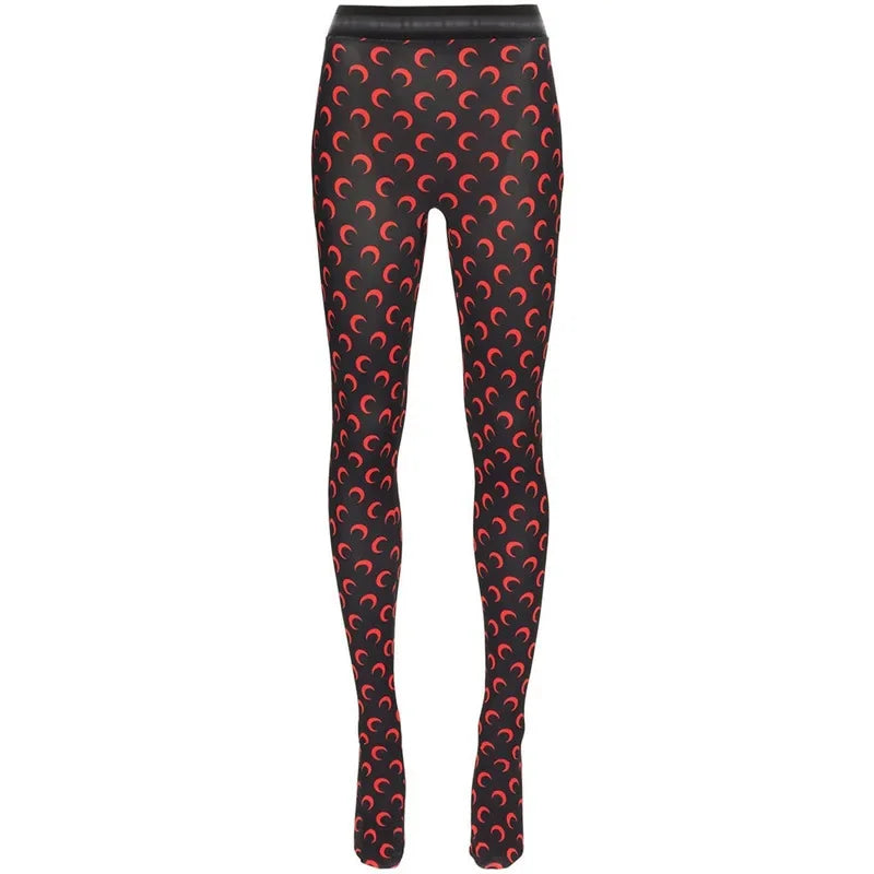 Fashionable Women Printed Elastic Jumpsuit Summer Casual Seamless Tight Thin Women\'s High Waisted Leggings