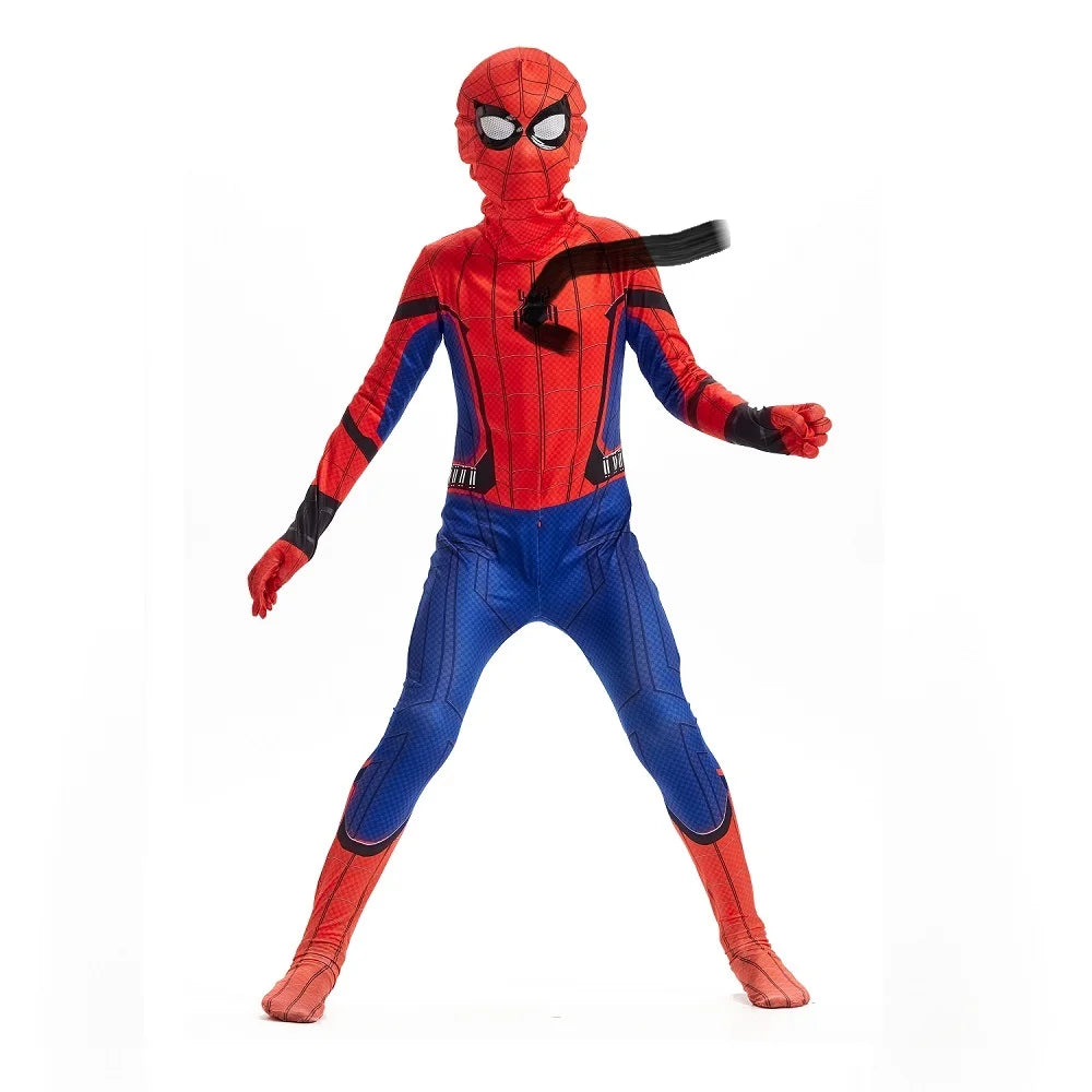 Spider-Gwen Official Adult Zentai Halloween Costume - Hooded Spandex Jumpsuit with Pull On Spandex Mask