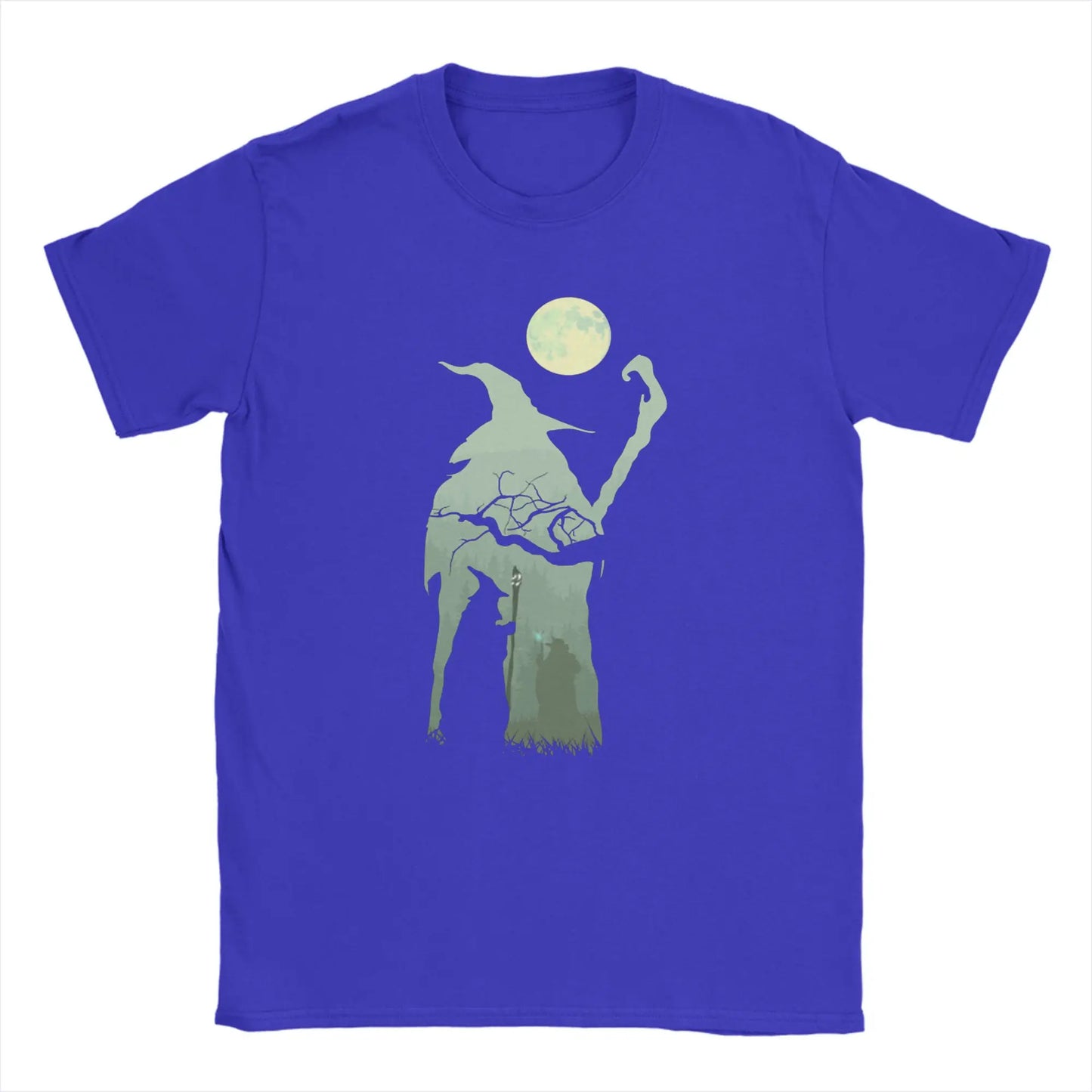 Novelty Into the Forest Tshirts Men Cotton Short Sleeve L-Lords Of The R-Rings Gandalf Wizard Hobbit Crewneck Summer Clothing