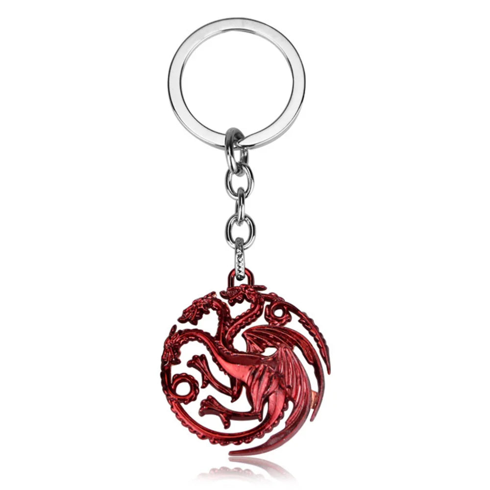 Dragon Rhaenyra Cosplay Daemon Targaryen Necklace Keychain Charms Jewerly Gifts Metal Necklaces Halloween Costume Accessories