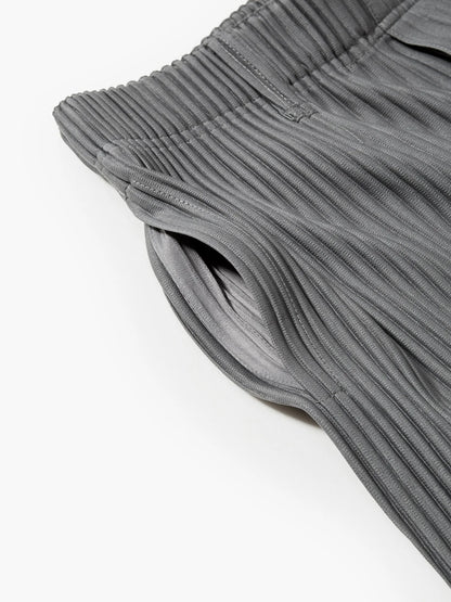 Miyake Pleated Men Pants Casual Loose Wide Leg Draped Trousers Business Casual Daily Wear