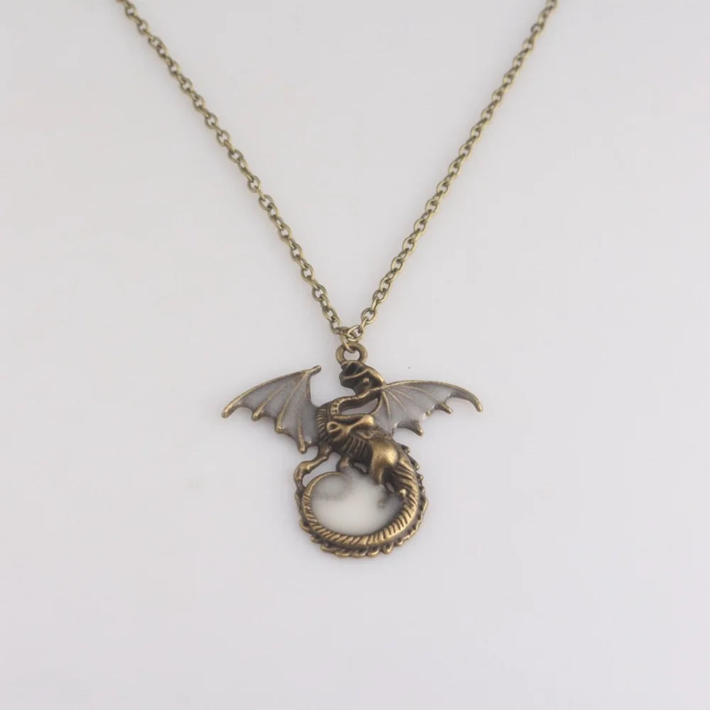 Dragon Rhaenyra Cosplay Daemon Targaryen Necklace Keychain Charms Jewerly Gifts Metal Necklaces Halloween Costume Accessories