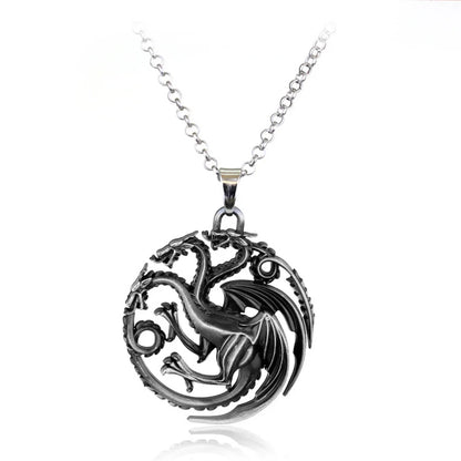 Dragon Rhaenyra Cosplay Daemon Targaryen Necklace Keychain Charms Jewerly Gifts Metal Necklaces Halloween Costume Accessories
