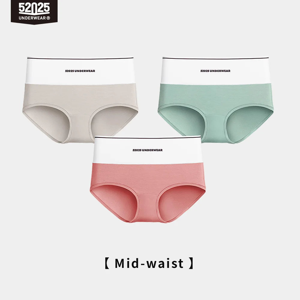 52025 Women's High-Waist & Mid-Waist Briefs – Ultra-Soft Modal Panties with Gentle Shaping, Silky Feel and Barely-There Comfort