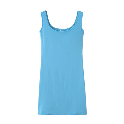 2023 Summer New Women's Solid Color Strap Casual Dress