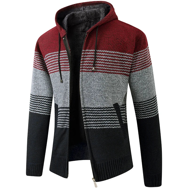 2025 New Men's Sweaters Autumn Winter Warm Zipper Cardigan Sweaters Man Casual Knitwear Sweatercoat male clothe