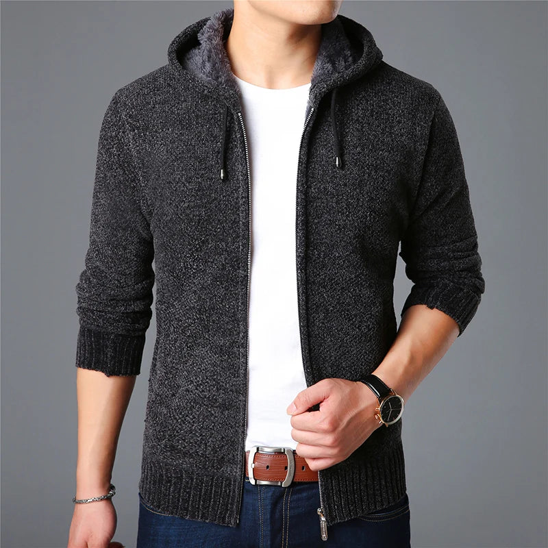 2025 New Men's Sweaters Autumn Winter Warm Zipper Cardigan Sweaters Man Casual Knitwear Sweatercoat male clothe