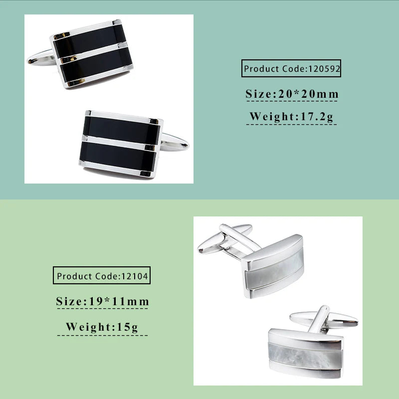 Luxury Stone Cufflinks for Mens Shirt High Quality Brand French Shirt Cuff Links Wedding Party Jewelry Low Price Promotion