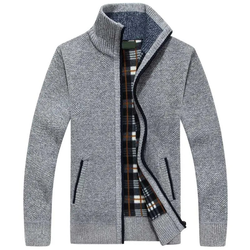 2025 New Men's Sweaters Autumn Winter Warm Zipper Cardigan Sweaters Man Casual Knitwear Sweatercoat male clothe