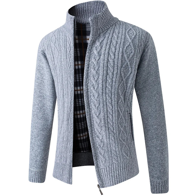 2025 New Men's Sweaters Autumn Winter Warm Zipper Cardigan Sweaters Man Casual Knitwear Sweatercoat male clothe