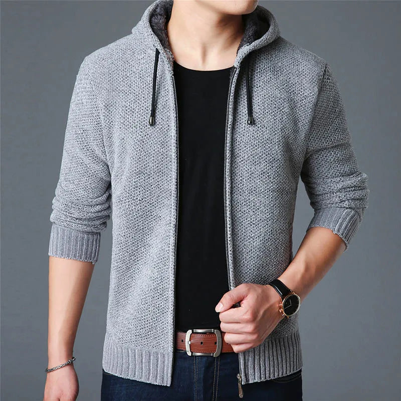 2025 New Men's Sweaters Autumn Winter Warm Zipper Cardigan Sweaters Man Casual Knitwear Sweatercoat male clothe