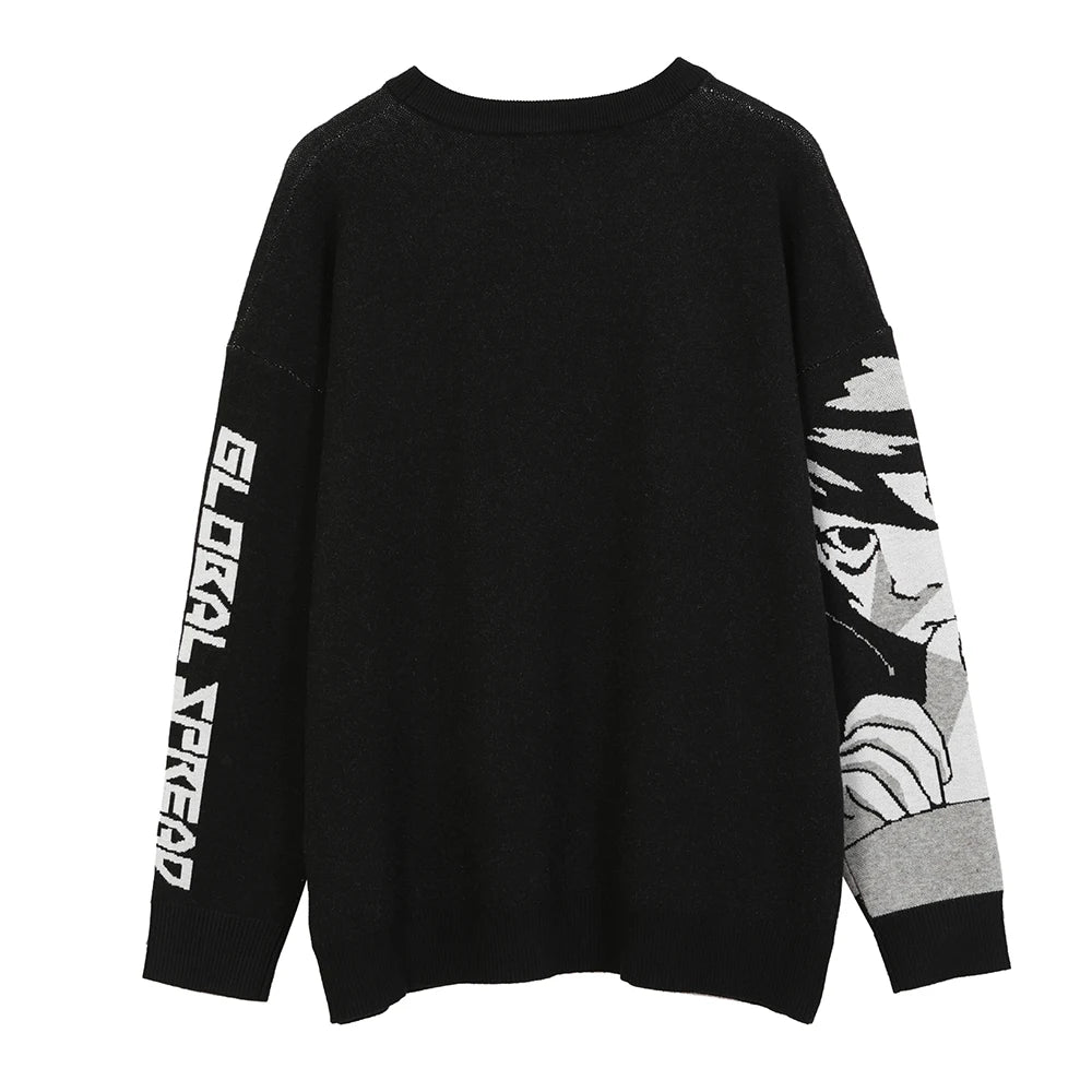 Anime Kawaii Winter Men Gothic Clothes Goth Man Sweater Men's Cartoon Women Tops