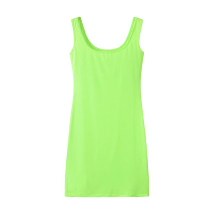 2023 Summer New Women's Solid Color Strap Casual Dress
