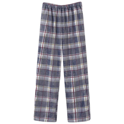 Thick Flannel Men's Plaid Trousers Big Yards Warm Sleep Pants Mens Pajamas Pants Bottoms Sleepwear Pajama for Men Pijama Hombre