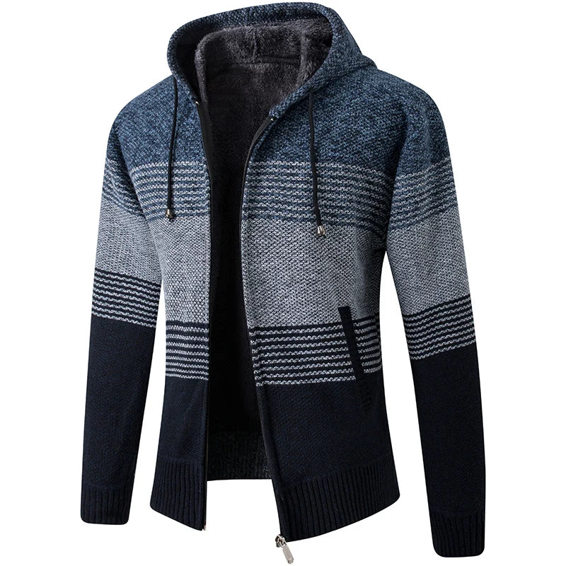 2025 New Men's Sweaters Autumn Winter Warm Zipper Cardigan Sweaters Man Casual Knitwear Sweatercoat male clothe