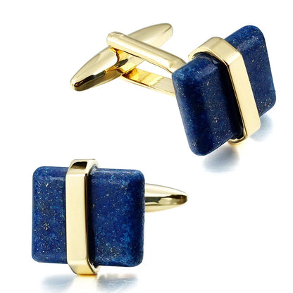 Luxury Stone Cufflinks for Mens Shirt High Quality Brand French Shirt Cuff Links Wedding Party Jewelry Low Price Promotion