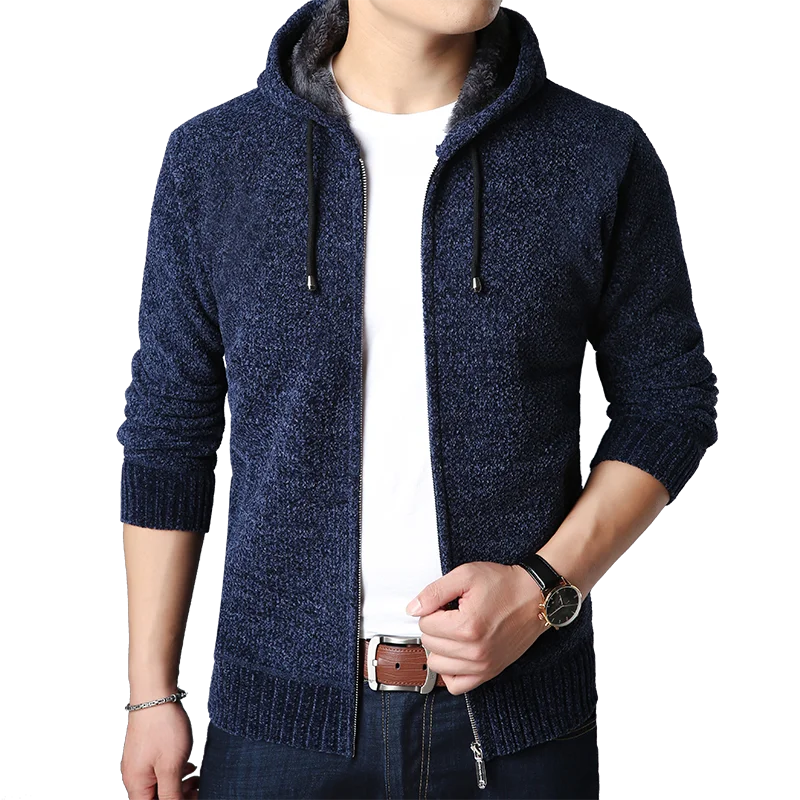 2025 New Men's Sweaters Autumn Winter Warm Zipper Cardigan Sweaters Man Casual Knitwear Sweatercoat male clothe