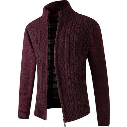 2025 New Men's Sweaters Autumn Winter Warm Zipper Cardigan Sweaters Man Casual Knitwear Sweatercoat male clothe
