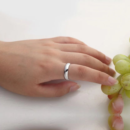 Simple Marriage Engagement Ring 100% 925 Sterling Silver Couple Ring Woman & Man Single Ring Wholesale Solid Silver Jewelry Gift